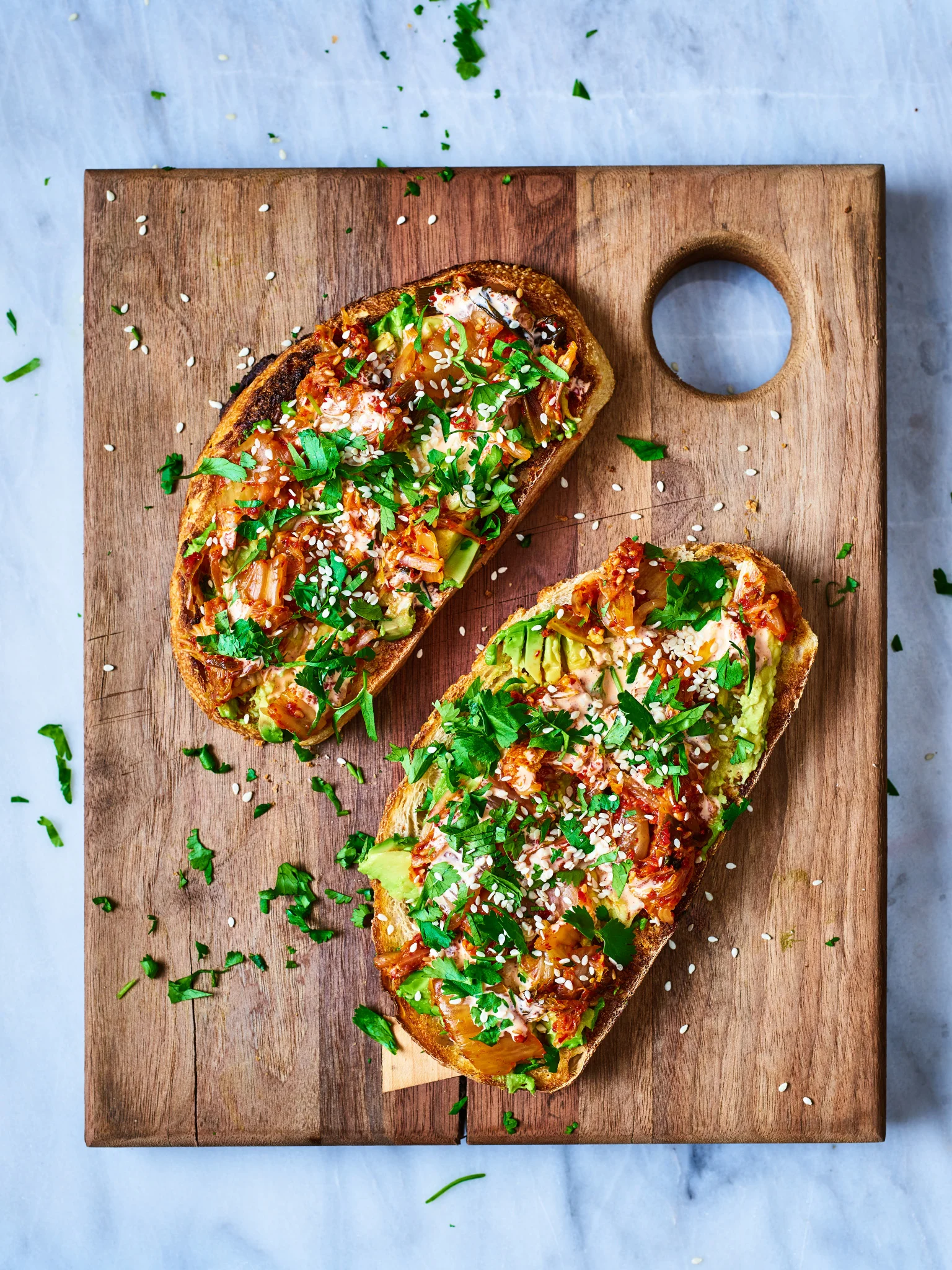 Avocado + Kimchi Toast — Local Haven
